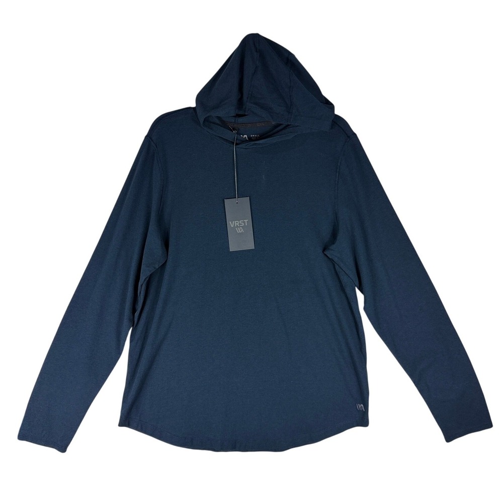 VRST Mens Essential Hoodie Darker Ardosia Slate Blue Small MAX232200GW NWT